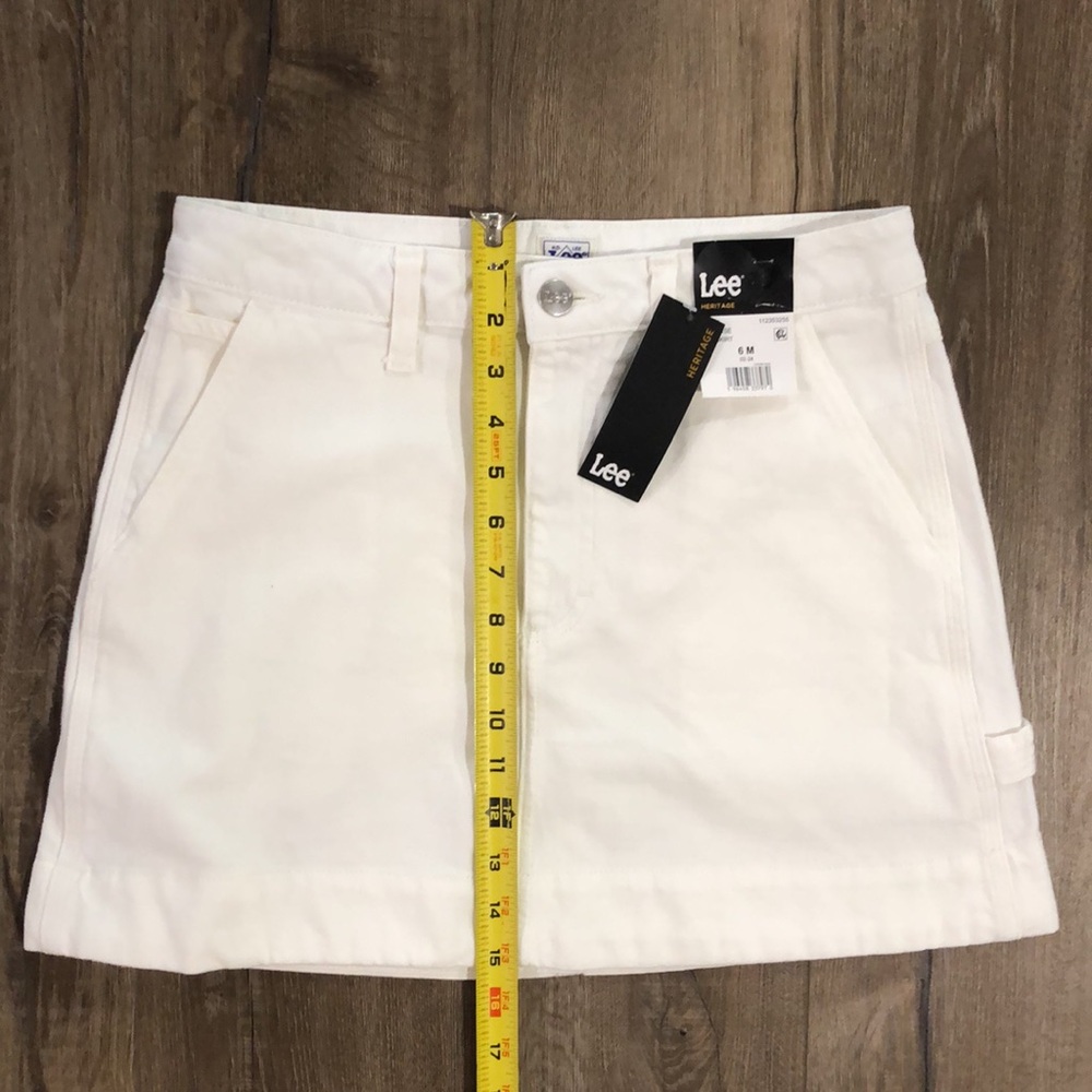 NWT! - LEE Heritage Denim High-Rise Mini Skirt w/Stretch - Picture 7 of 9